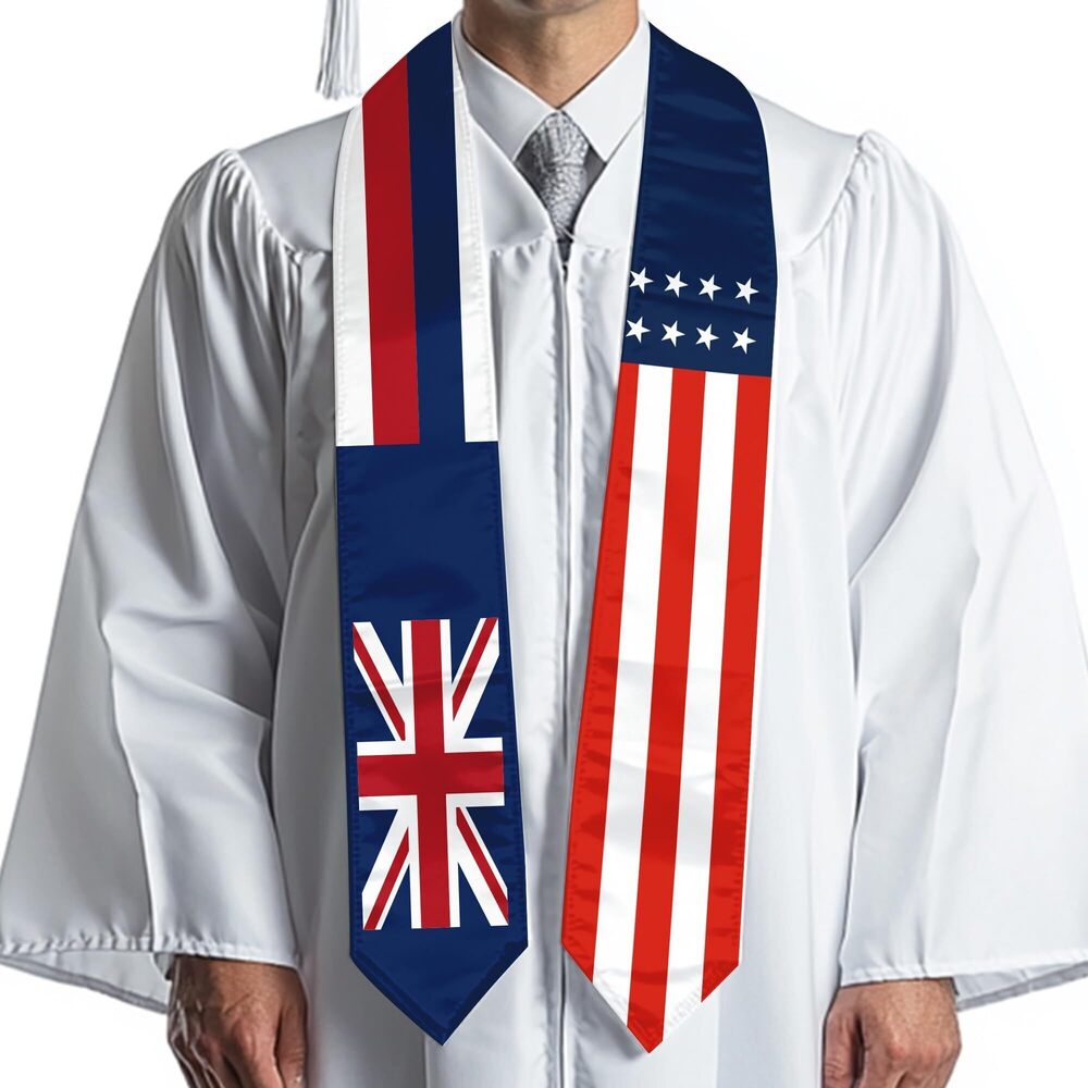 8162 Hawaii Flag International Students Graduation Sash Stole Scarves 180 X